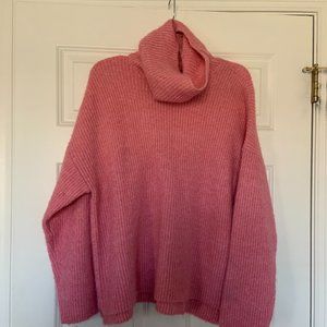 Vero Moda Bright Pink Cowlneck Sweater